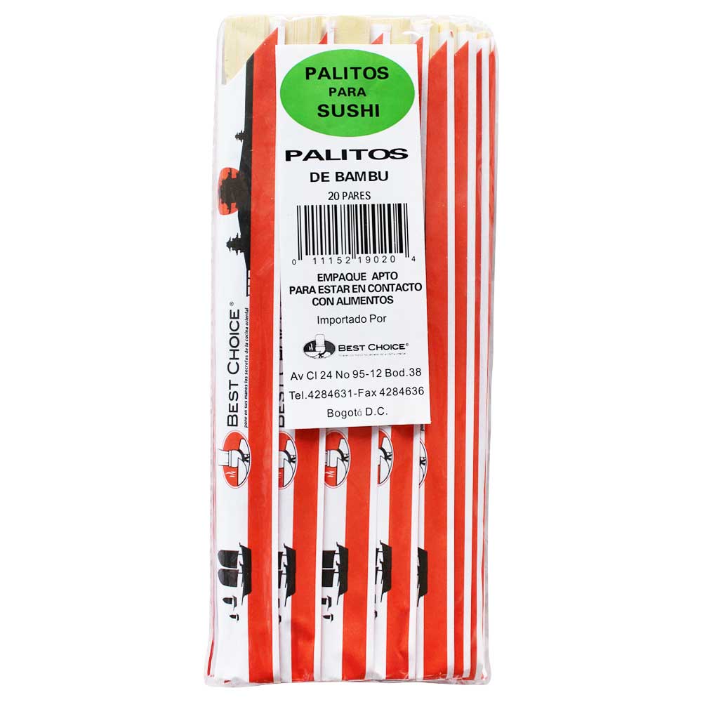 Palitos de Bambú Best Choice x 20 pares - Global Gourmet Market
